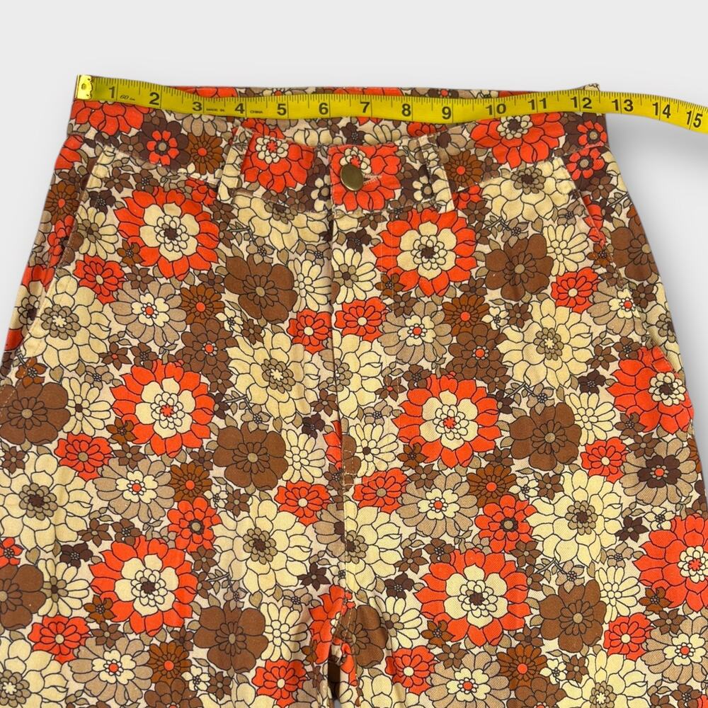 Anthropologie x Stella Pardo Retro Floral Flare Leg Pants Size XS - Picture 7 of 8